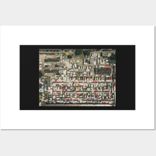 Local grocery market aerial view Posters and Art